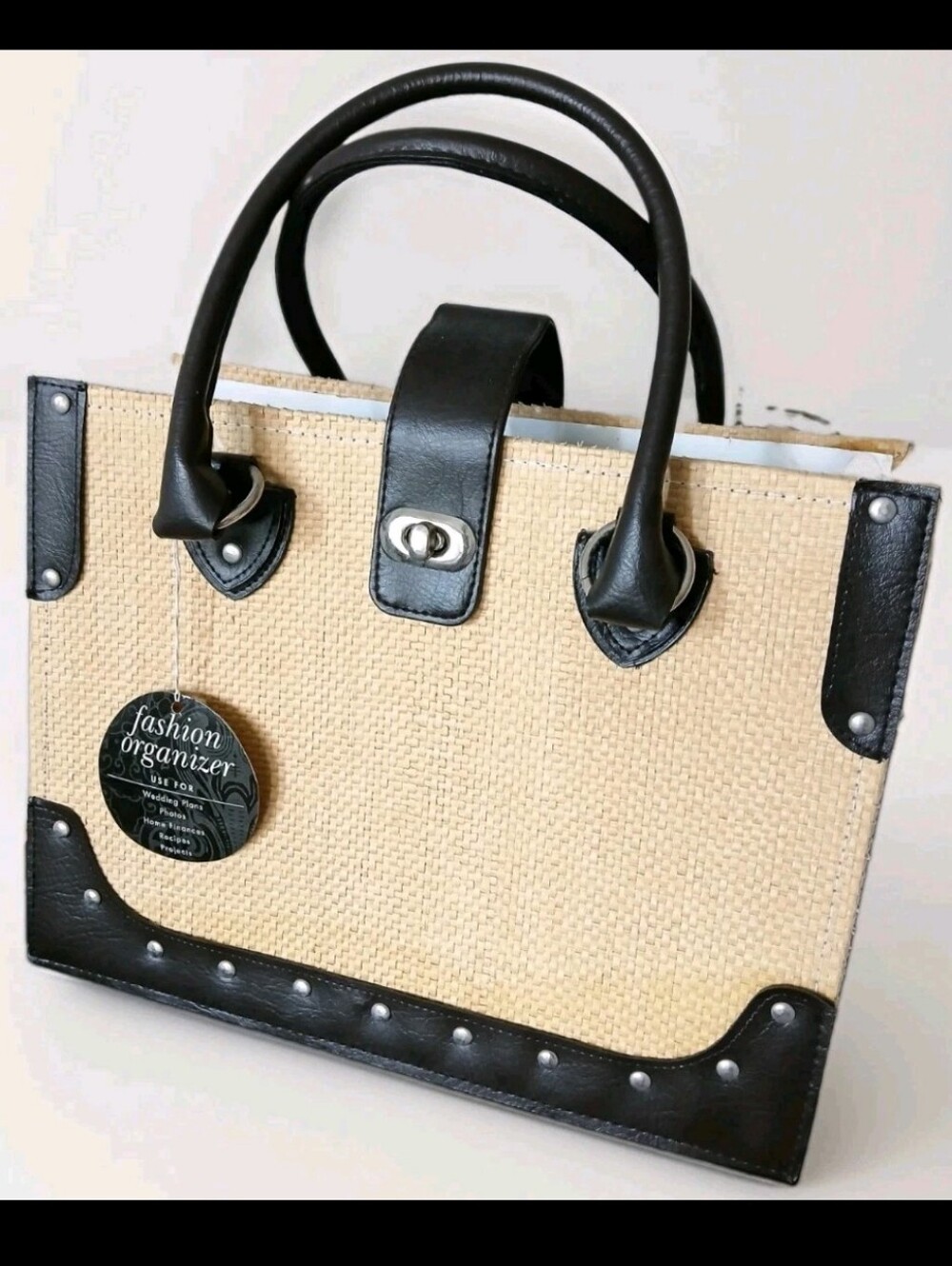 Aaron Brothers Woven Expanding File Photo Organizer Fashion Bag 21 Slots Recipes